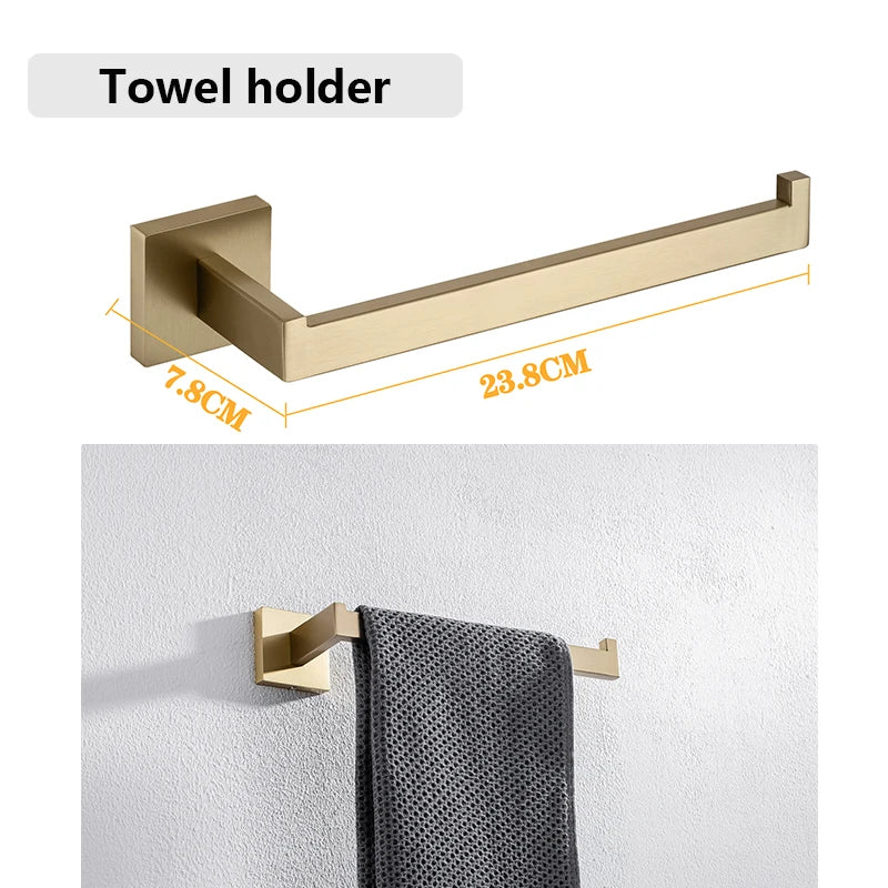 DQOK Bathroom Hardware Set Brushed Stainless Steel Rack