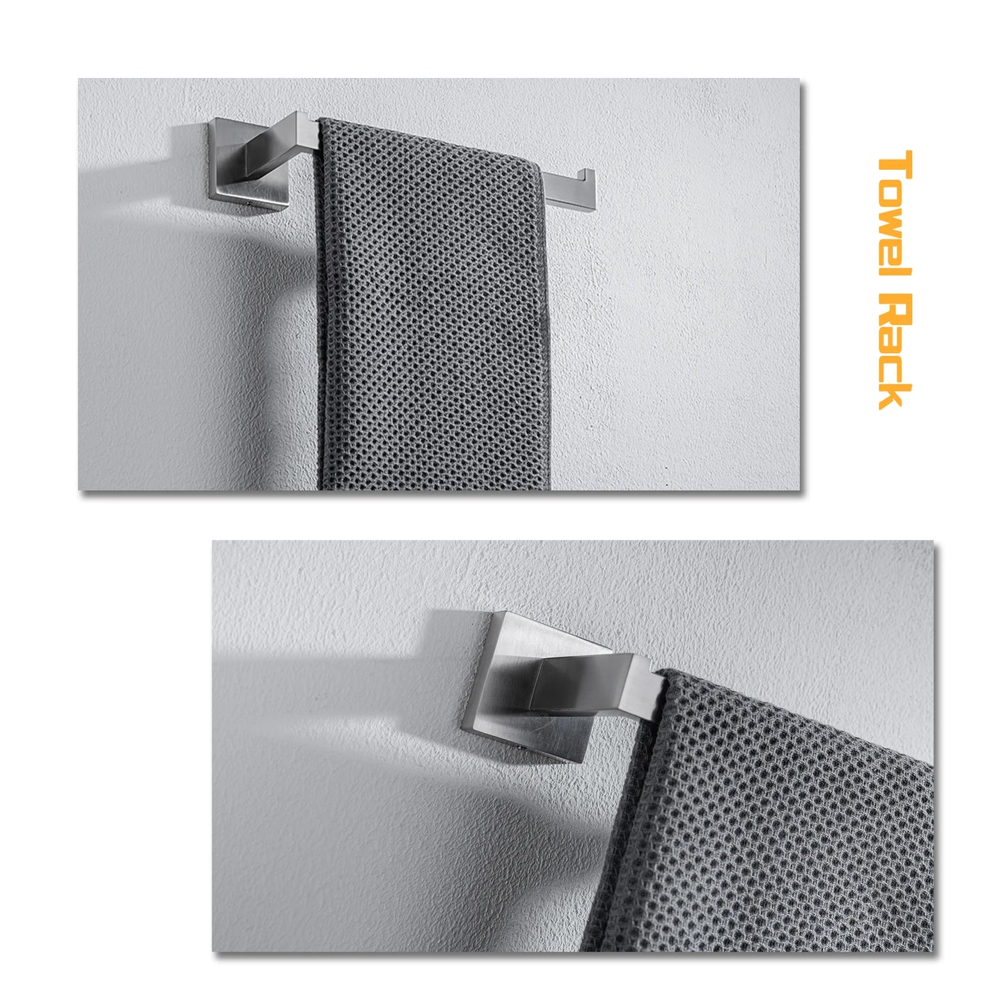 DQOK Bathroom Hardware Set Brushed Stainless Steel Rack