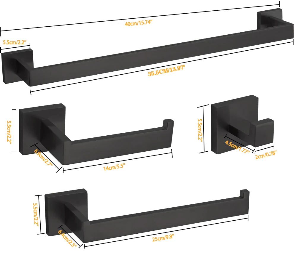 DQOK Bathroom Hardware Set Brushed Stainless Steel Rack