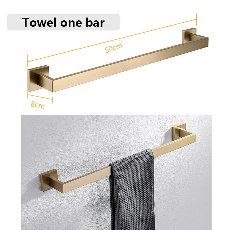 DQOK Bathroom Hardware Set Brushed Stainless Steel Rack
