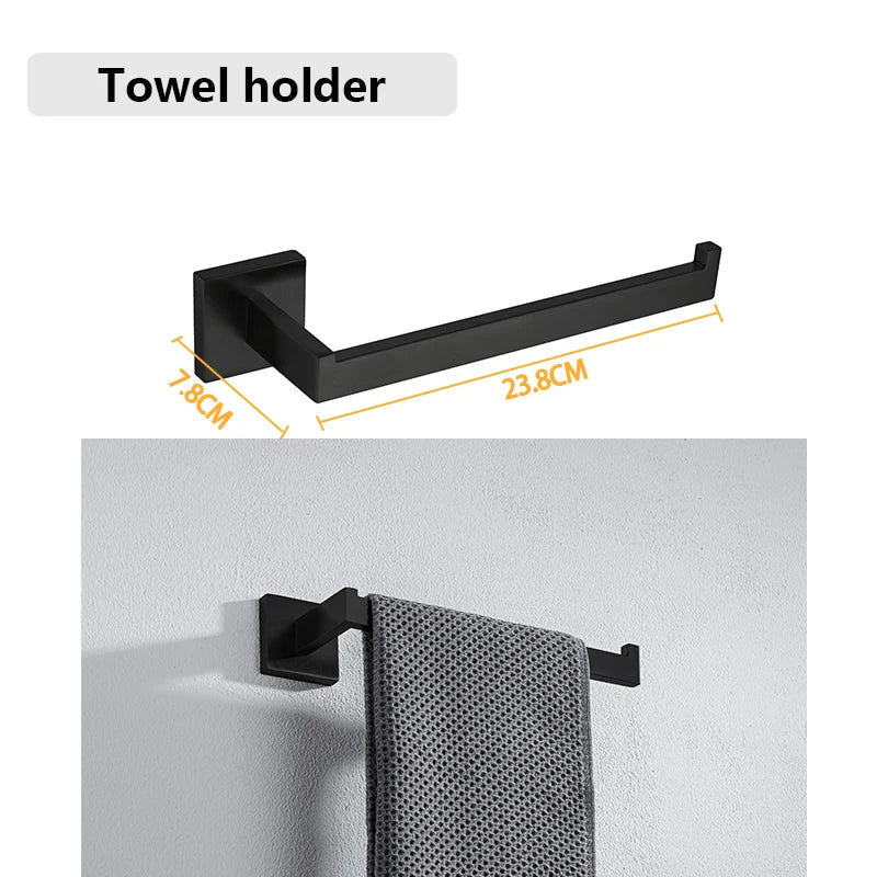DQOK Bathroom Hardware Set Brushed Stainless Steel Rack