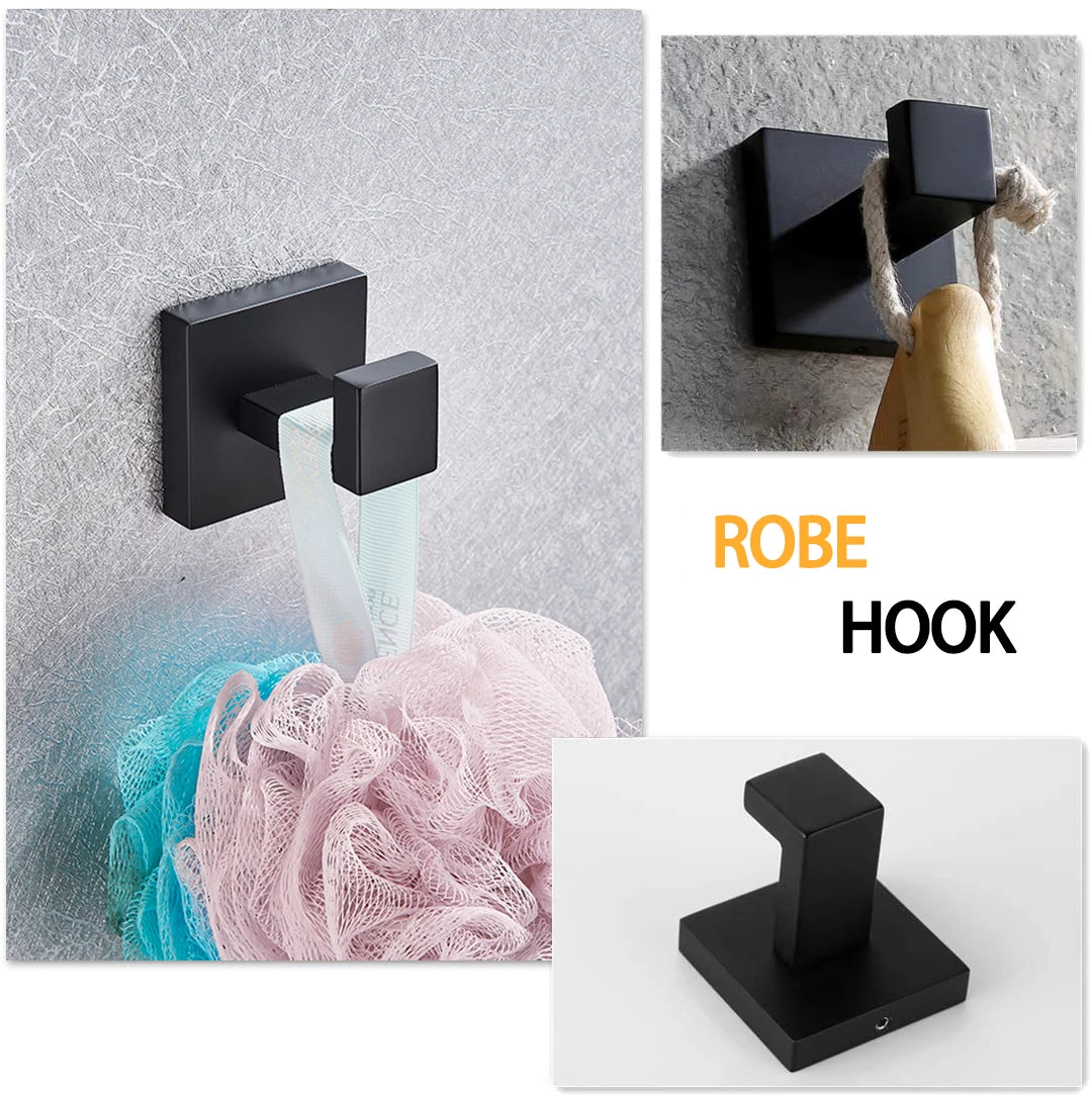 DQOK Bathroom Hardware Set Brushed Stainless Steel Rack