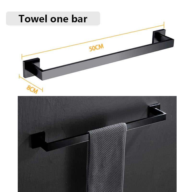DQOK Bathroom Hardware Set Brushed Stainless Steel Rack