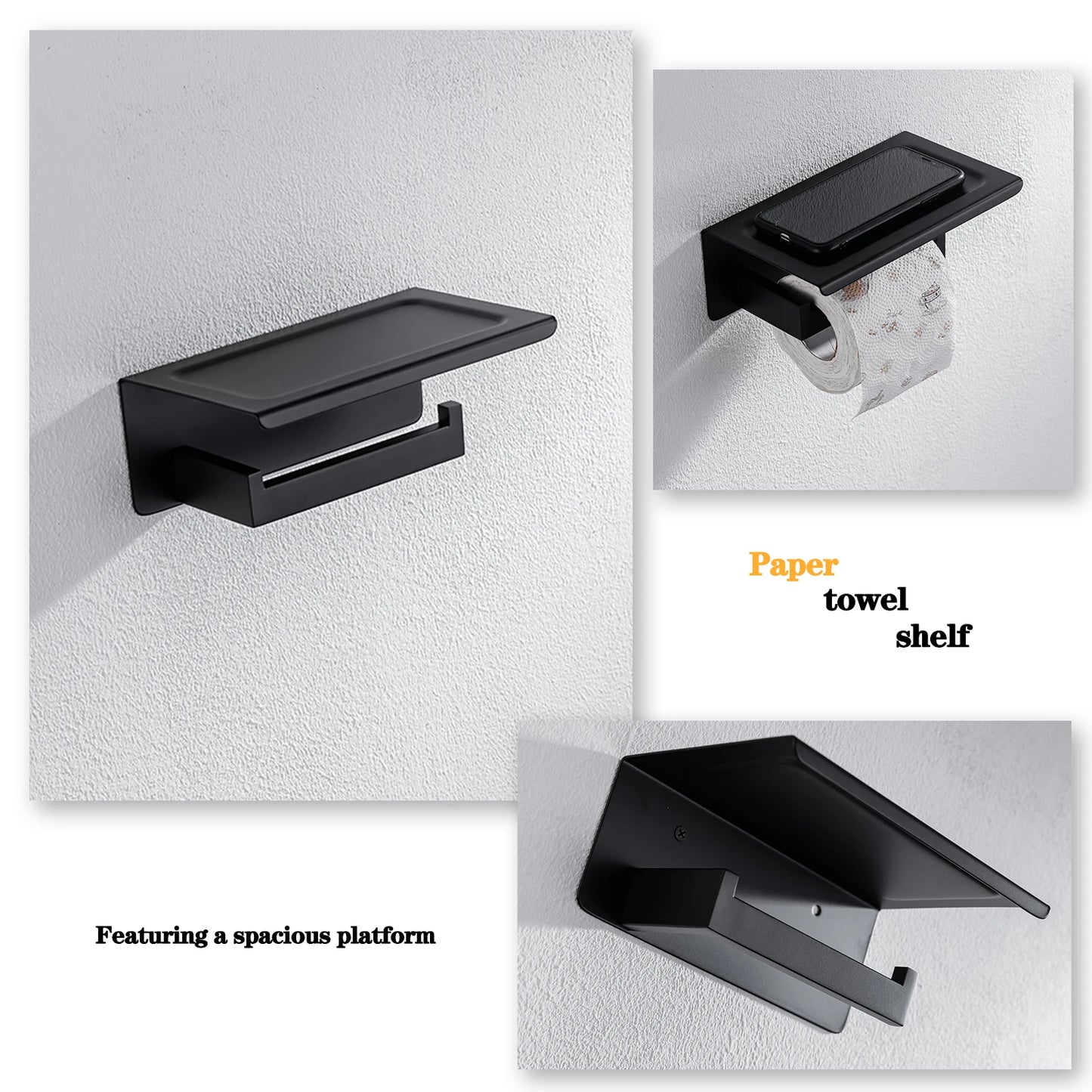 DQOK Bathroom Hardware Set Brushed Stainless Steel Rack