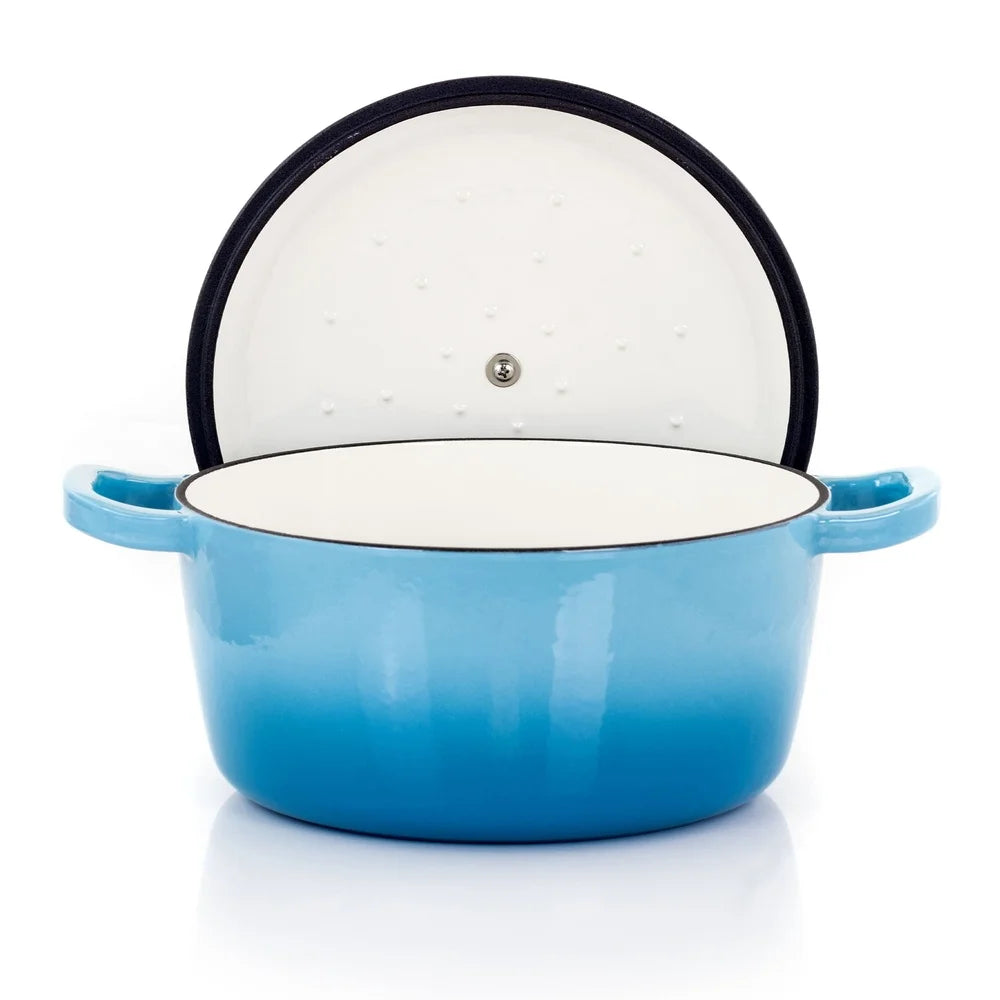 XMSJ Enameled Cast Iron Casserole Pot With Lid Heavy Duty
