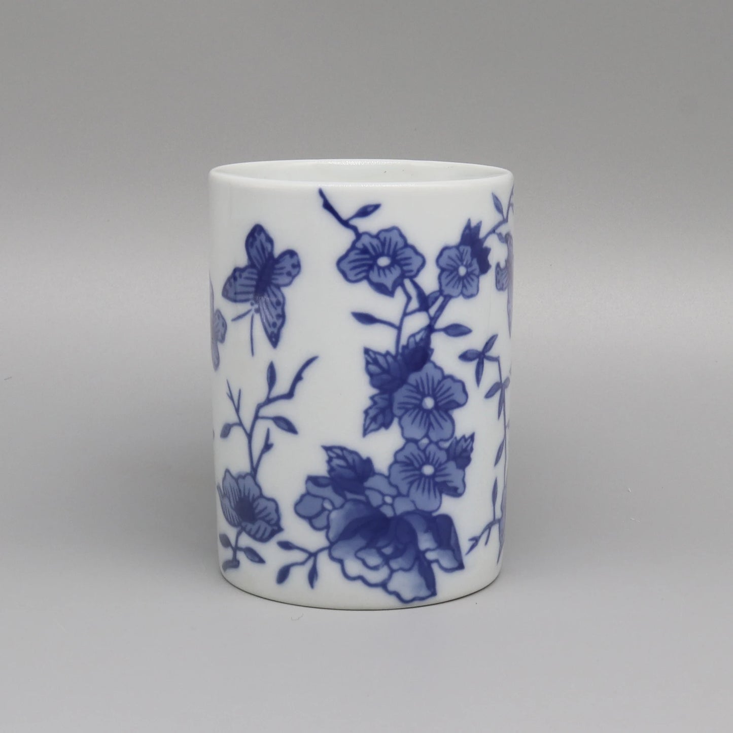 Liquid Soap Dispenser, Blue & White Ceramic, Bathroom Accessory