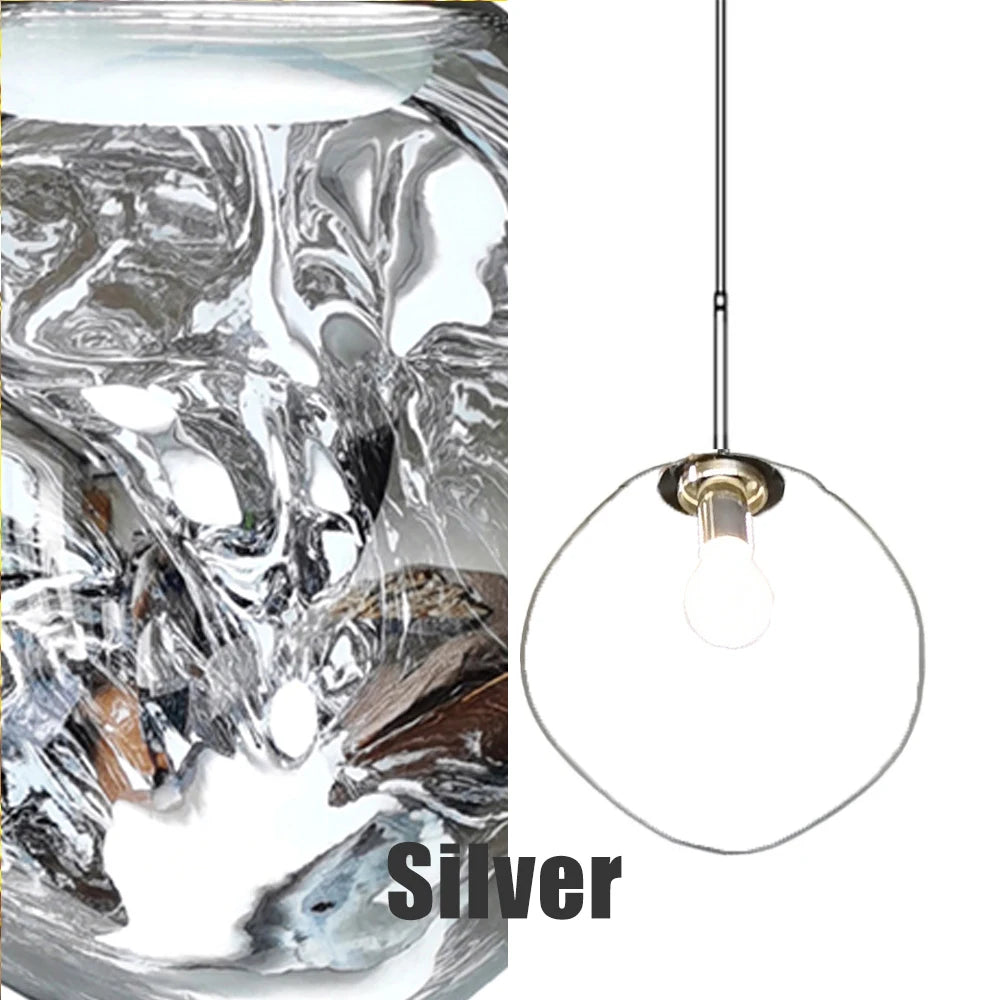 Fengshui Modern Glass Lava Pendant Light For Living Room