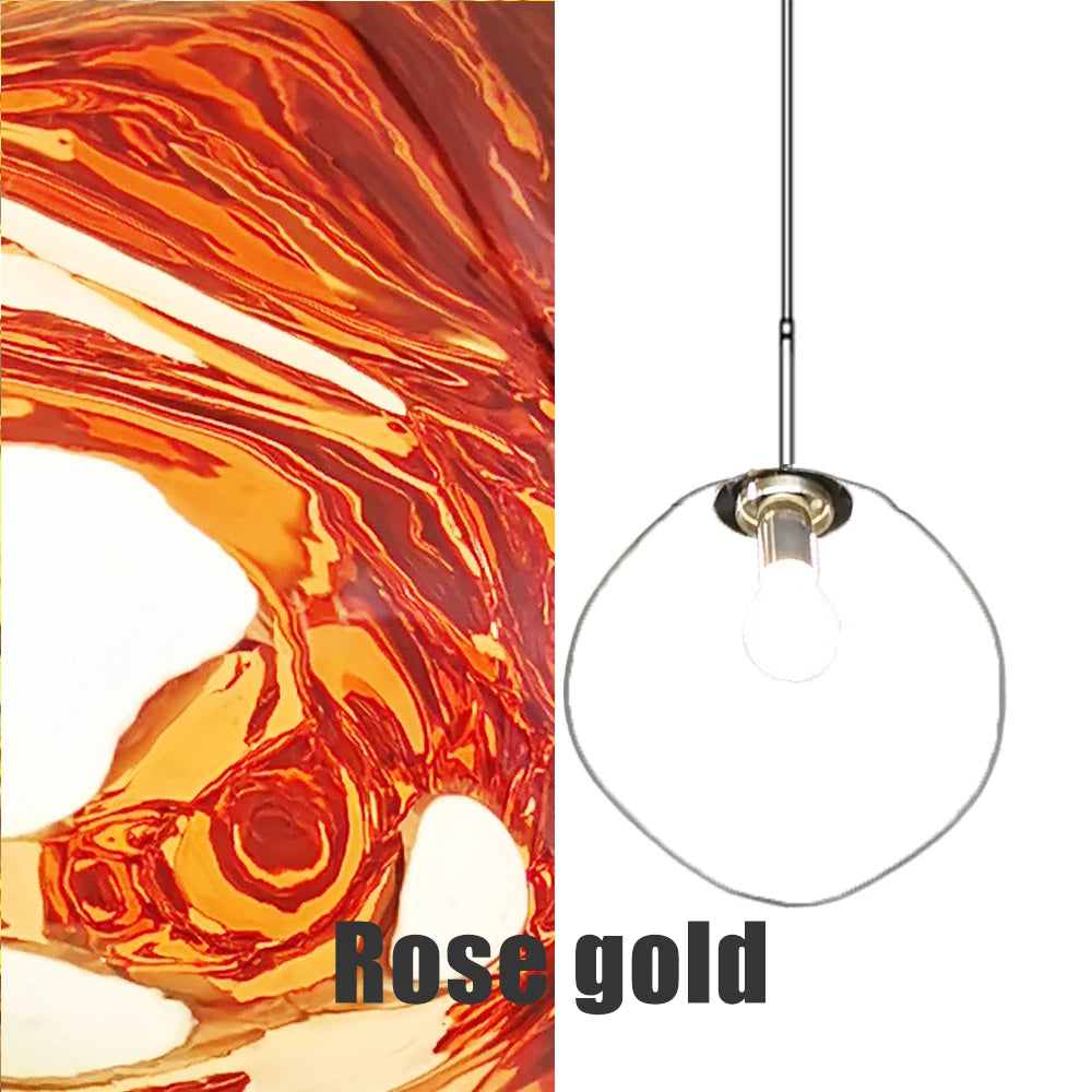 Fengshui Modern Glass Lava Pendant Light For Living Room