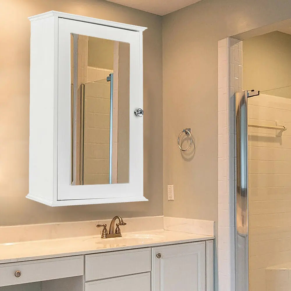 Hign-concerned Wall Mount Cabinet Organizer Mirror Door