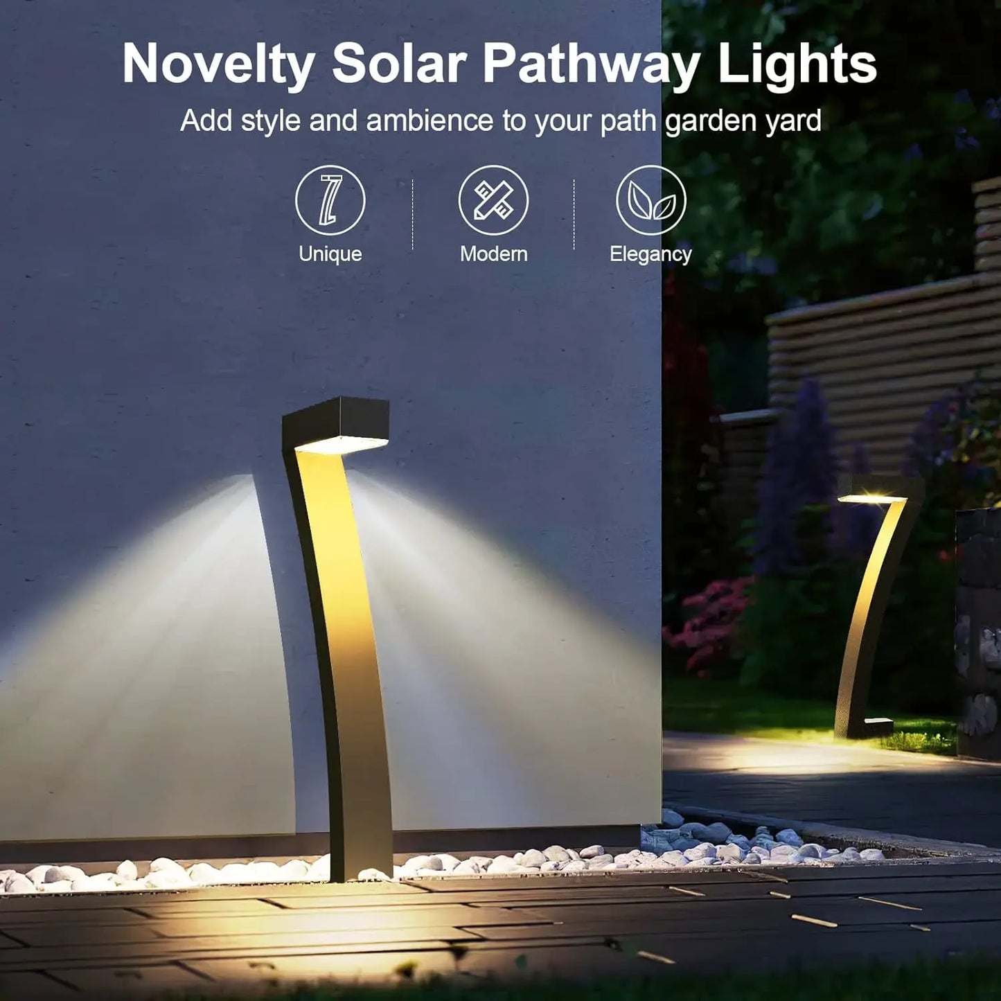 KPSTEK Solar Pathway Lights Garden Auto On Off 12 Hours