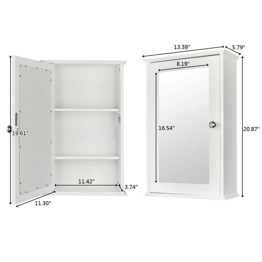 Hign-concerned Wall Mount Cabinet Organizer Mirror Door