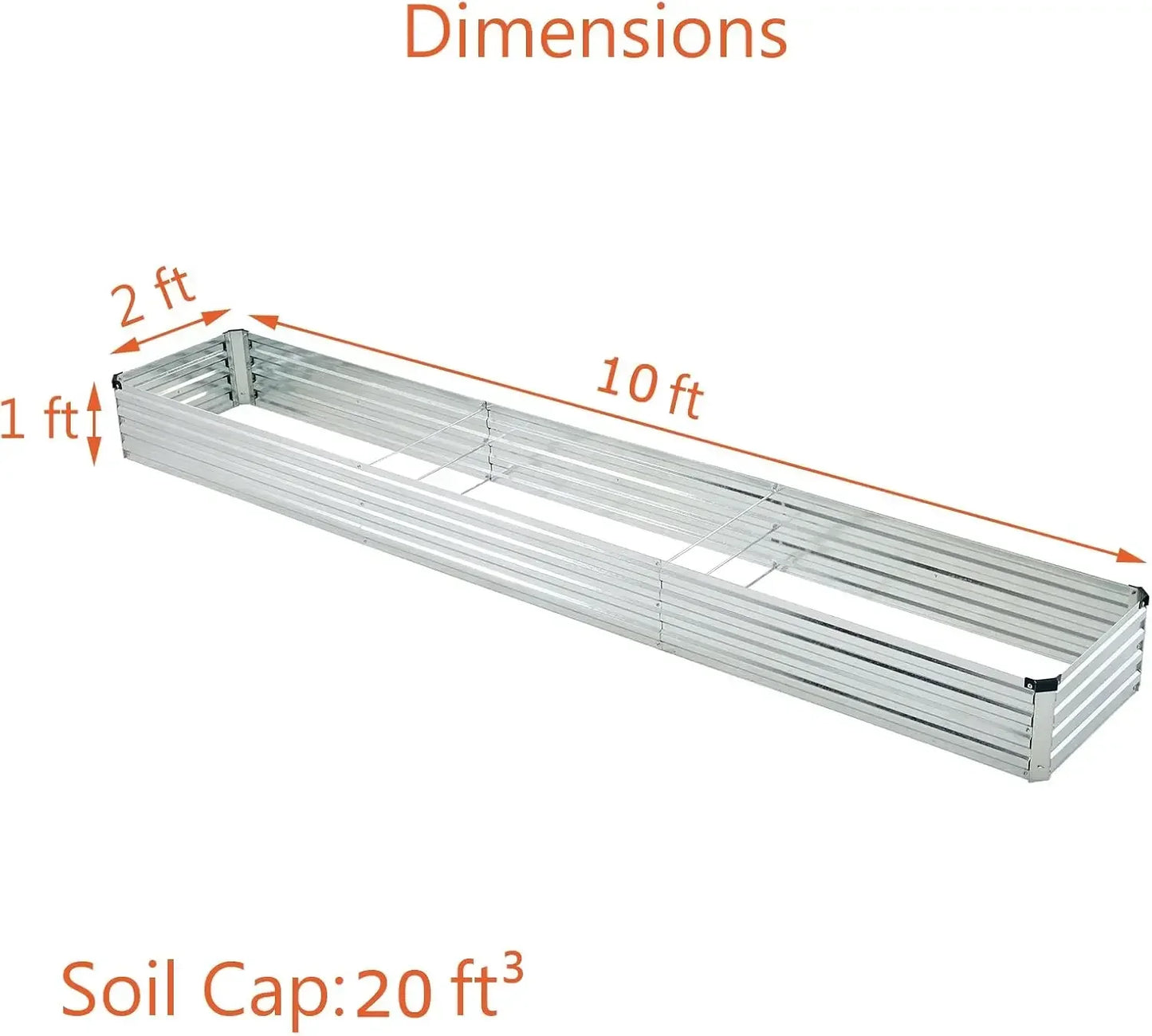 Hign-Concerned Galvanized Raised Garden Bed 2 Pack Planter