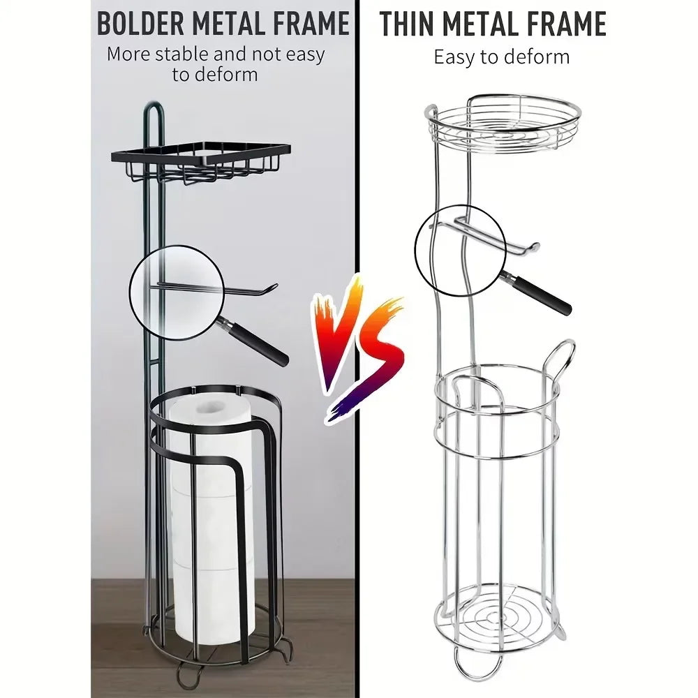Hign-concerned Toilet Paper Holder Stand Dispenser Shelf