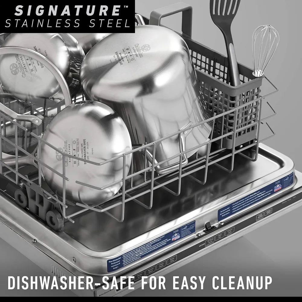 Iosn Stainless Steel Cookware Set With Stay Cool Handles