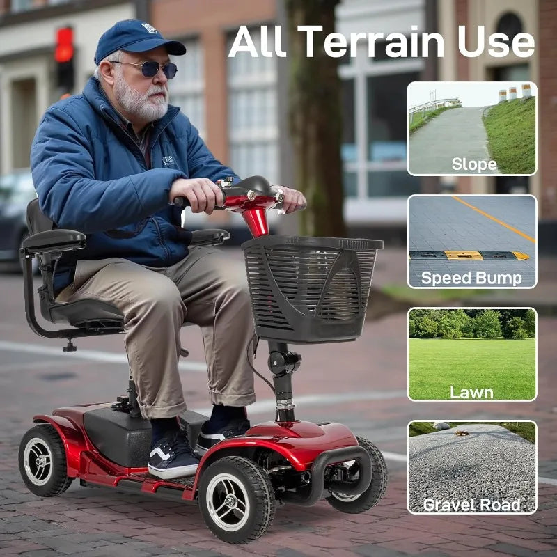 Hign Concerned Compact Power Scooter For Adults Seniors LED