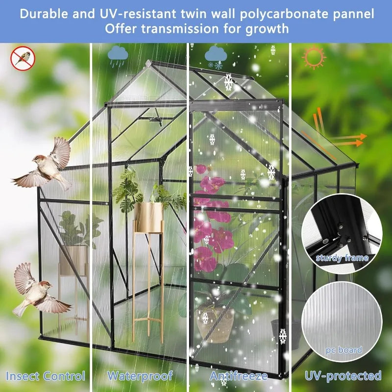 Hign-concerned Polycarbonate Walk In Greenhouse All Season
