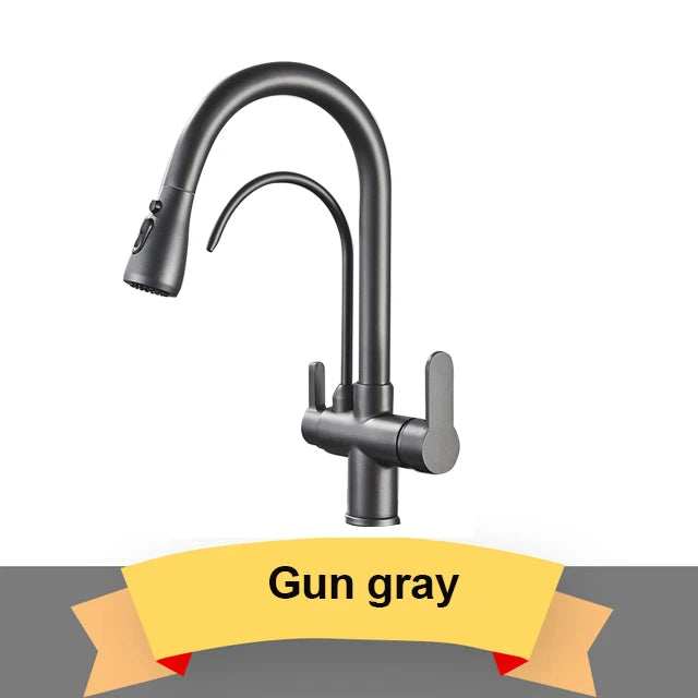 Wanmivezlo Purify Water Deck Mounted Dual Handle Faucet