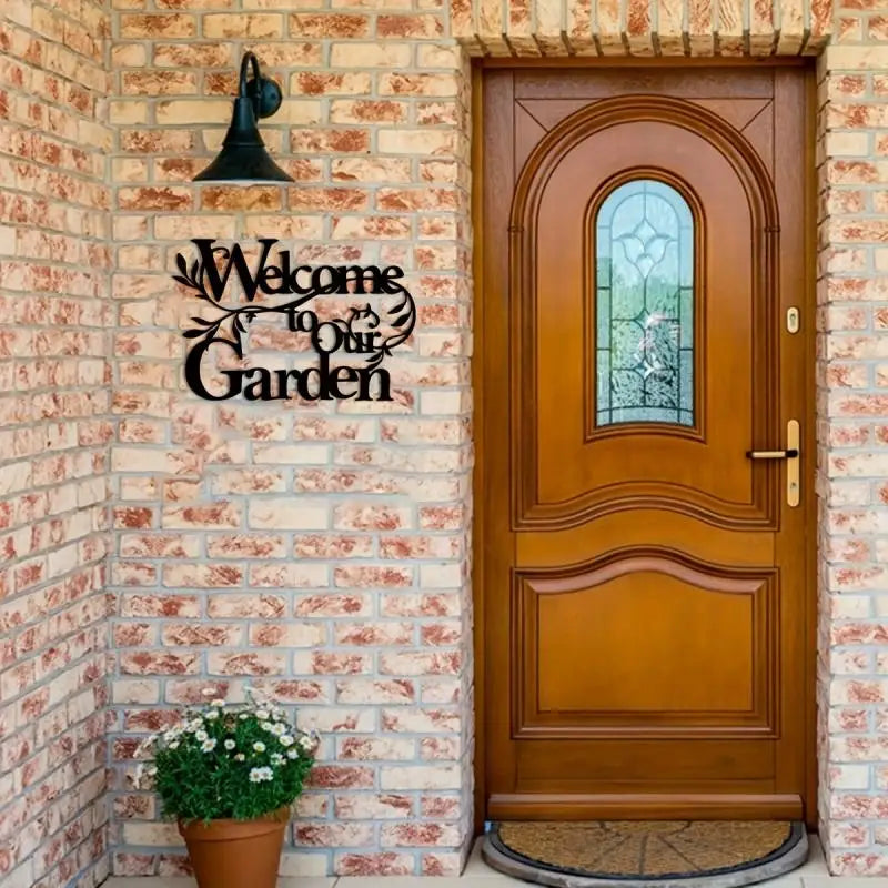 Choice Welcome To Our Garden Sign Metal Wall Hanging