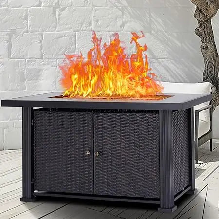 Propane Outdoor Fire Pit Table 50000 BTU With Covers