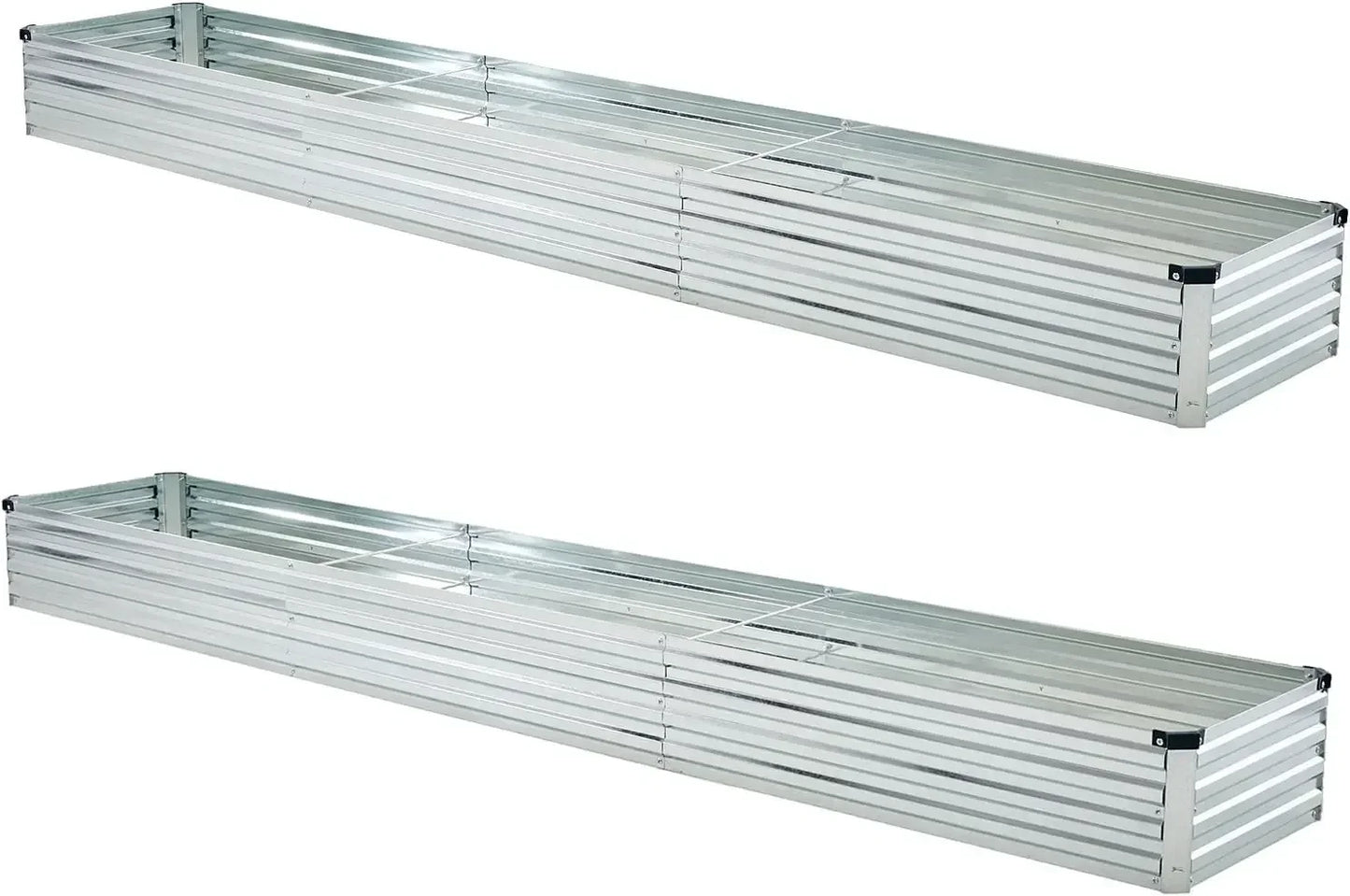 Hign-Concerned Galvanized Raised Garden Bed 2 Pack Planter