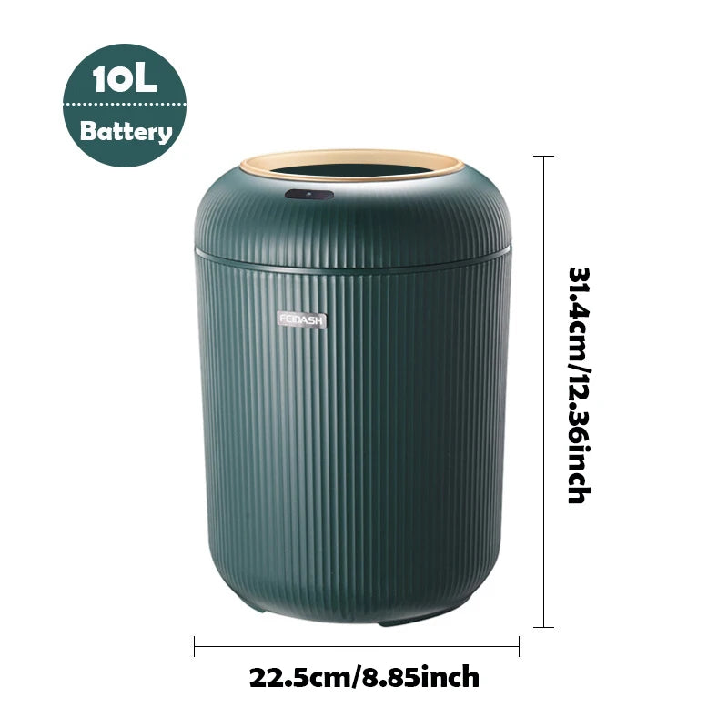 NONECN Automatic Motion Sensor Trash Can With Lid Plastic