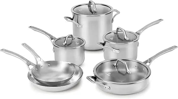 Iosn Stainless Steel Cookware Set With Stay Cool Handles