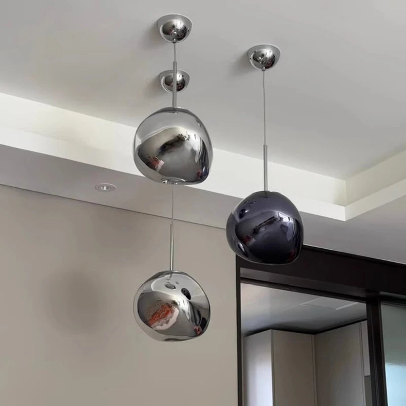 Fengshui Modern Glass Lava Pendant Light For Living Room