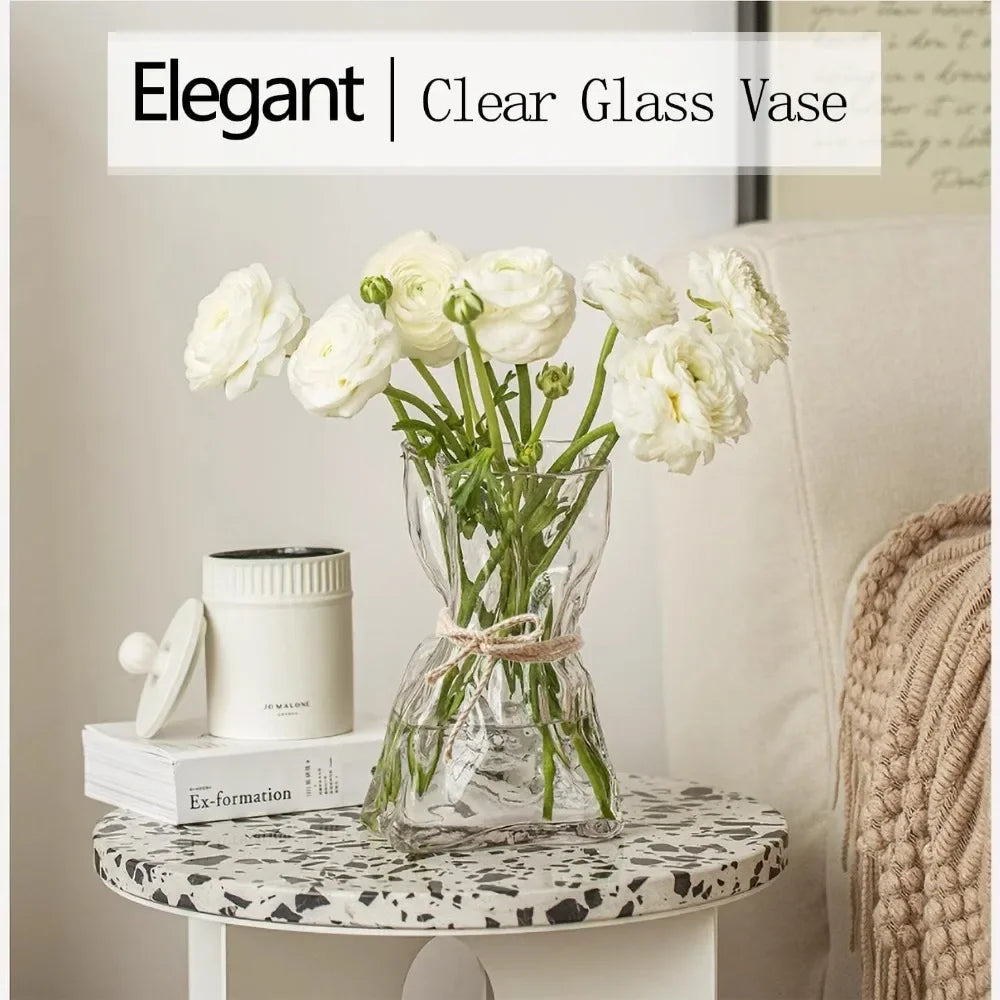 Hign-concerned Glass Vase Irregular Modern Deco Centerpiece