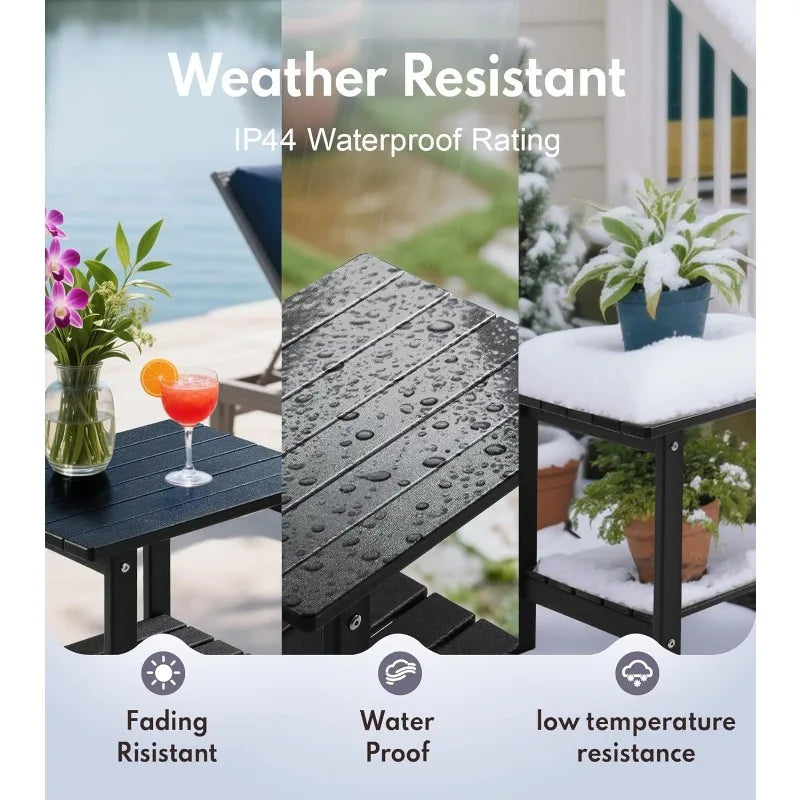 Hign-concerned Adirondack Square Side Table Weatherproof