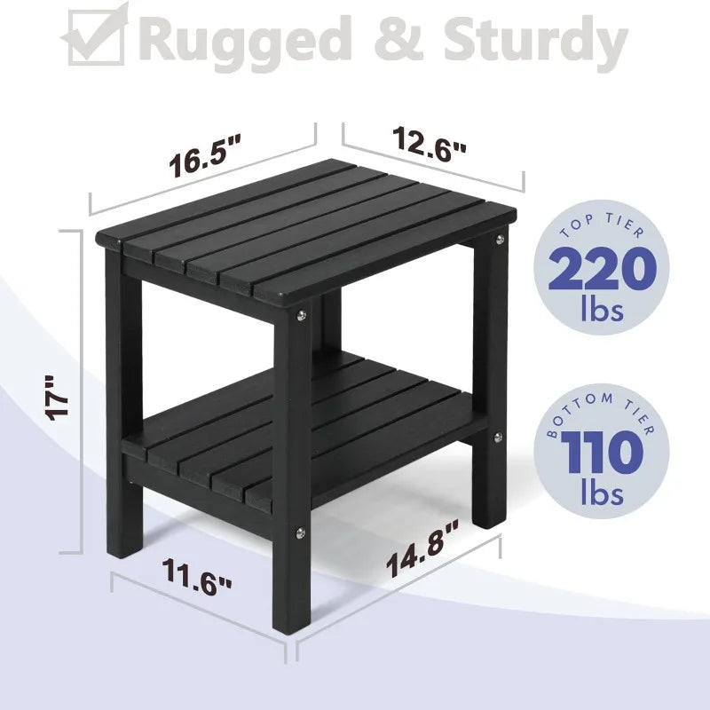 Hign-concerned Adirondack Square Side Table Weatherproof