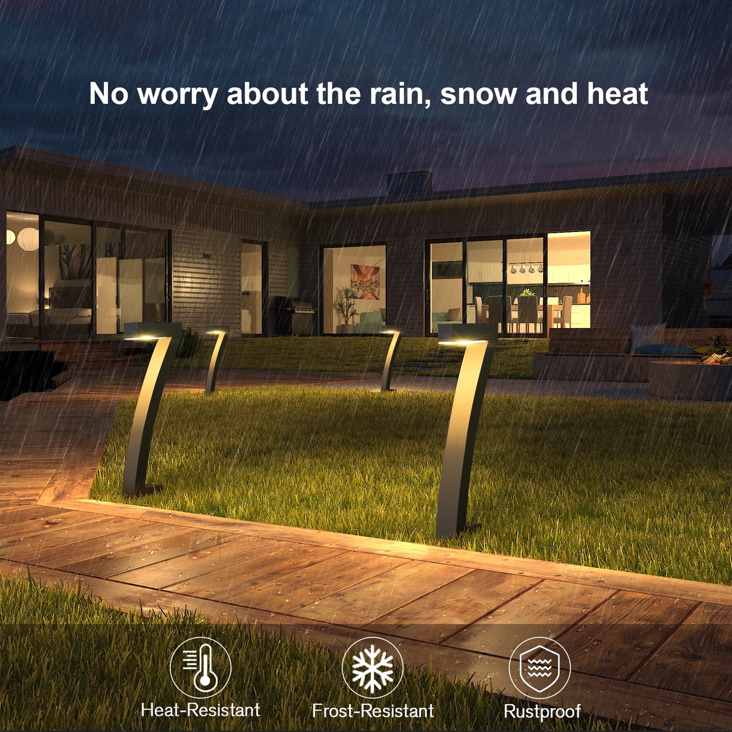 KPSTEK Solar Pathway Lights Garden Auto On Off 12 Hours