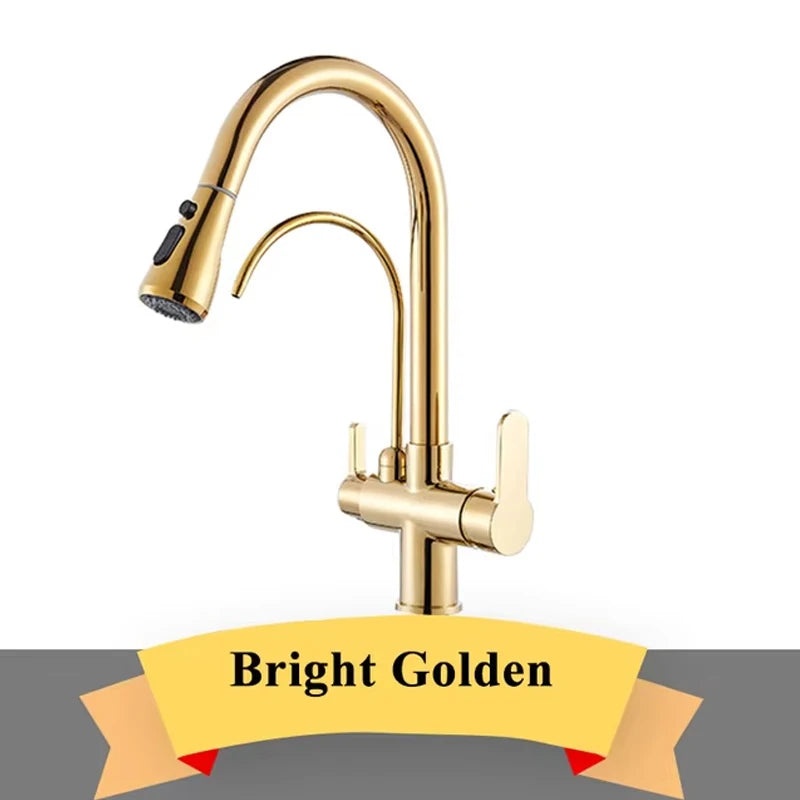 Wanmivezlo Purify Water Deck Mounted Dual Handle Faucet