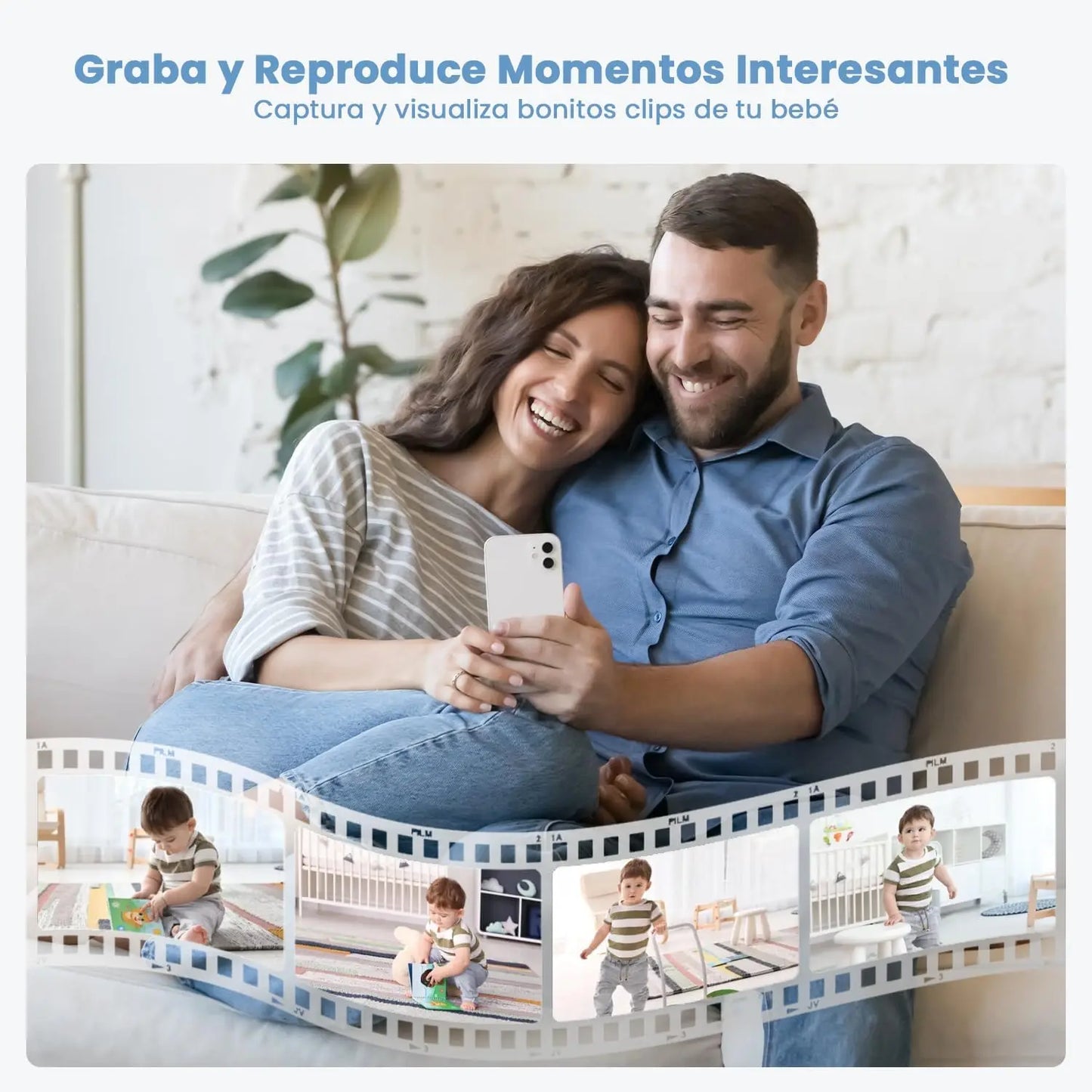 IEGEEK Baby Surveillance Camera 360 PTZ Dual Screen Monitor