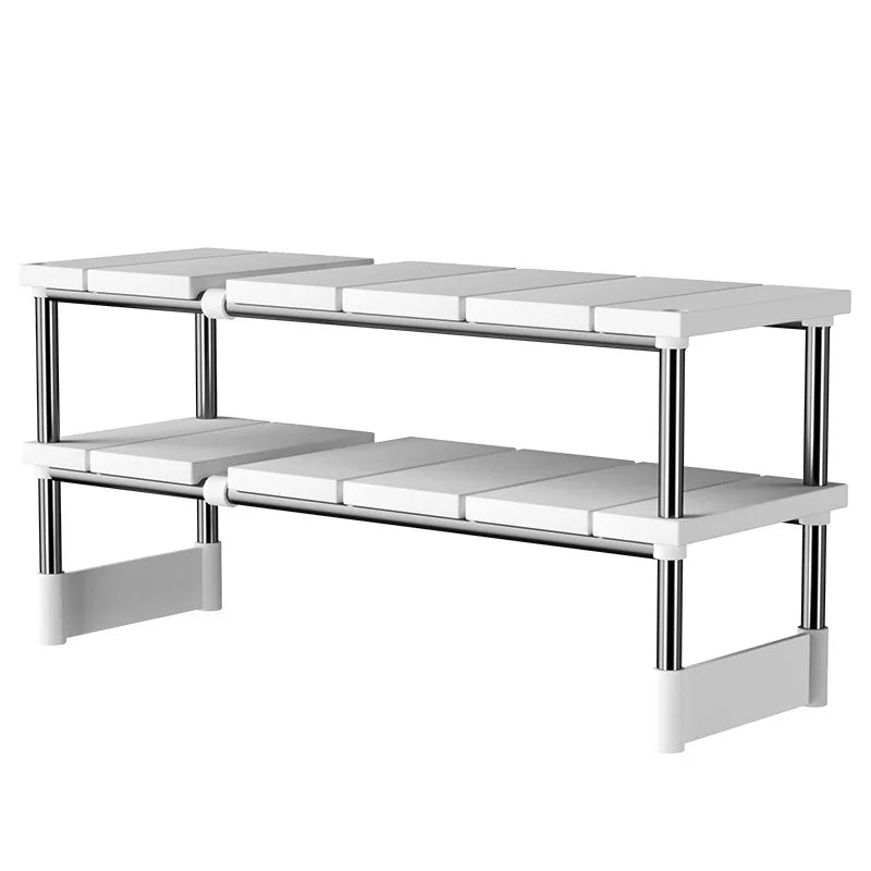 Orio Retractable Under Sink Shelf 2 Layer Kitchen Storage