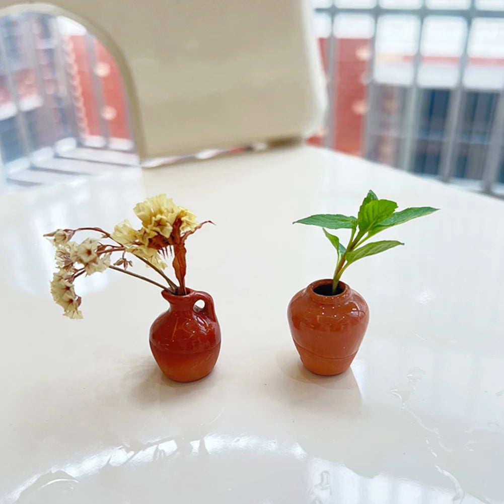 Shunmaii Mini Ceramic Vase Fridge Magnets Plant Decor