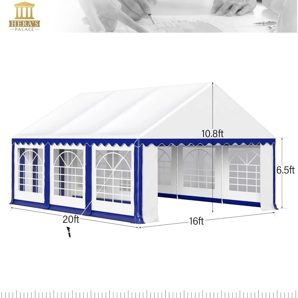 Heavy Duty Party Tent With Removable Sidewalls For Events