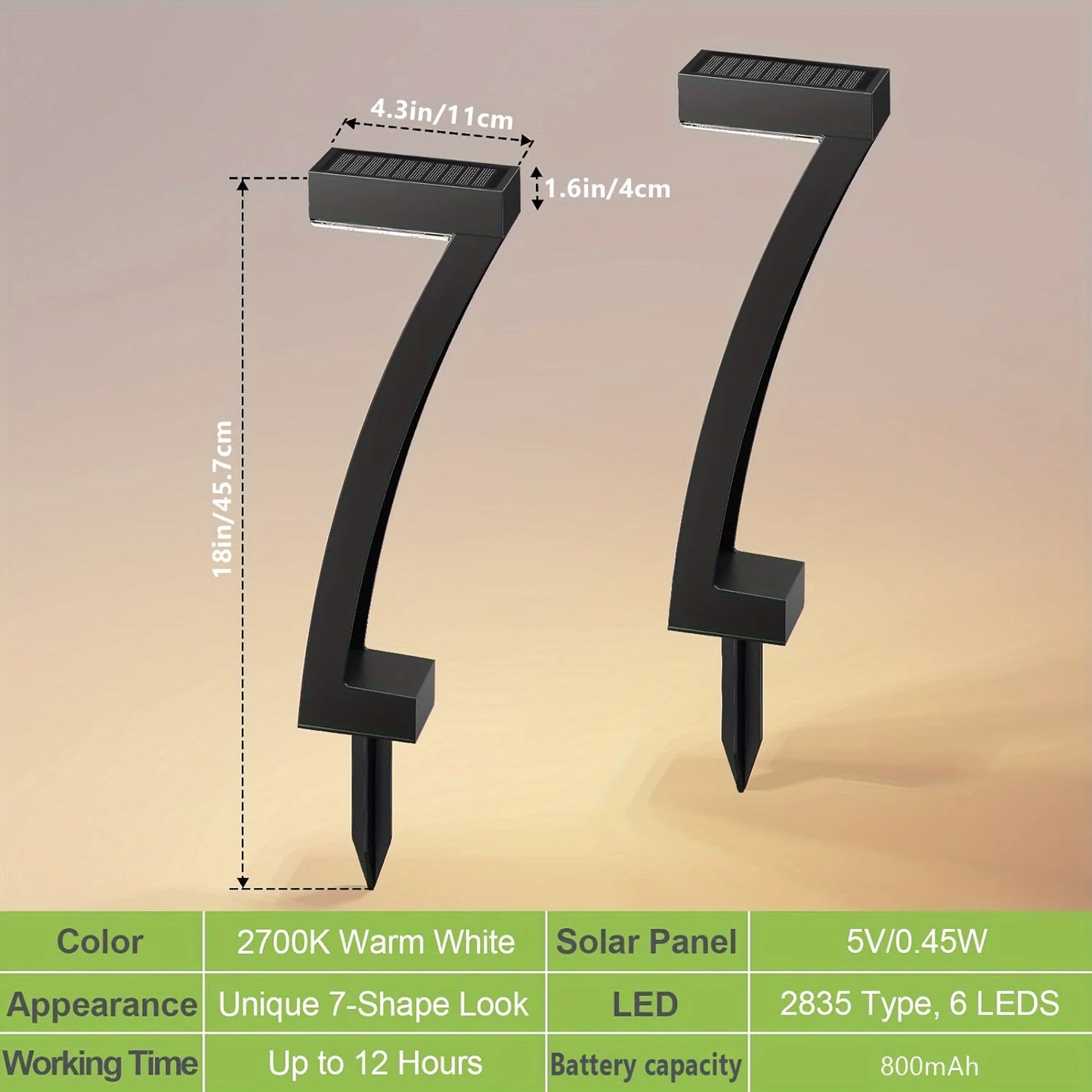 KPSTEK Solar Pathway Lights Garden Auto On Off 12 Hours