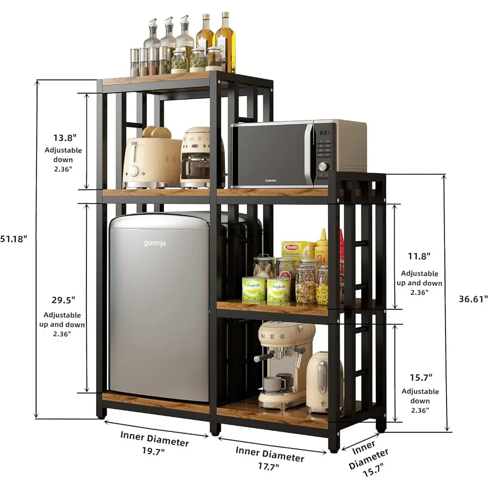 Brightshow Kitchen Storage Shelf Bakers Rack 6 Tier