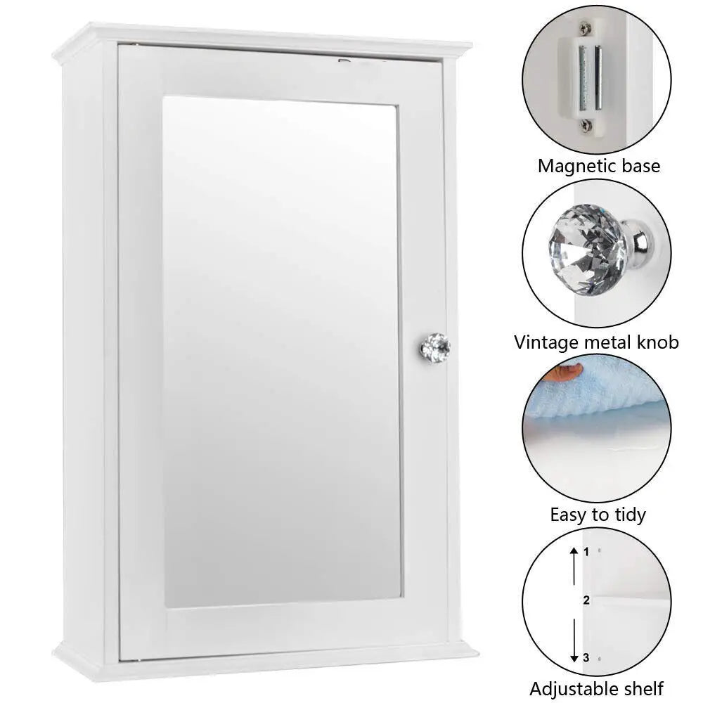 Hign-concerned Wall Mount Cabinet Organizer Mirror Door