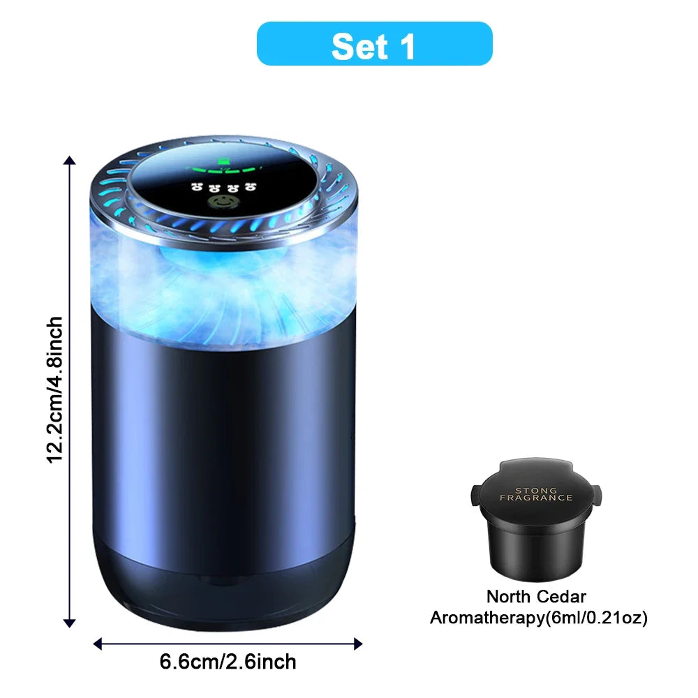 Smart Car Air Freshener Humidifier Cloud Diffuser Rechargeable Solid Aroma 4 Modes Fragrance Adjustable Interior Deodorant