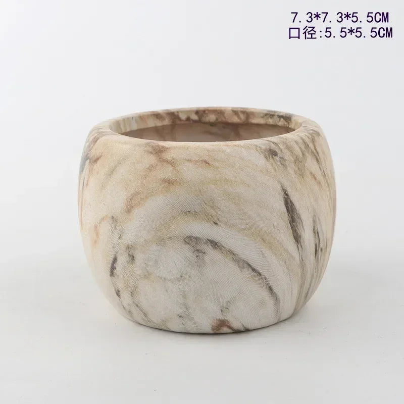 Ceramic Water Transfer Succulent Pots Nordic Garden Art Vase