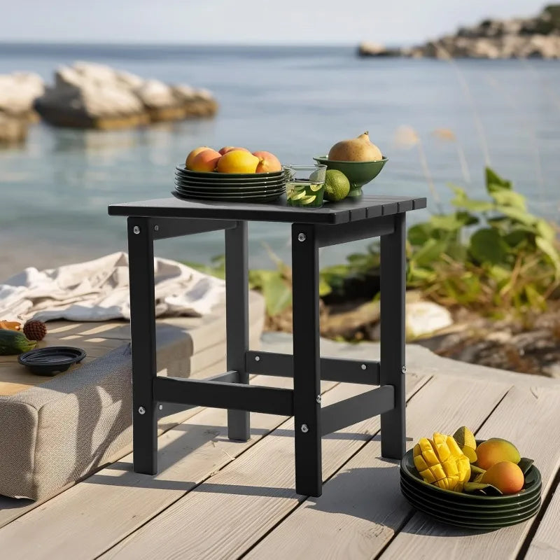 Hign-concerned Adirondack Square Side Table Weatherproof