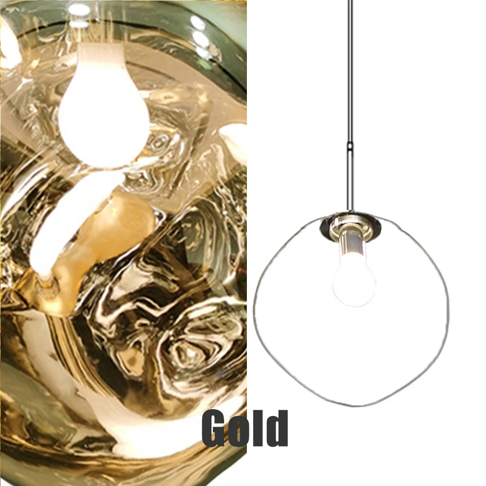Fengshui Modern Glass Lava Pendant Light For Living Room