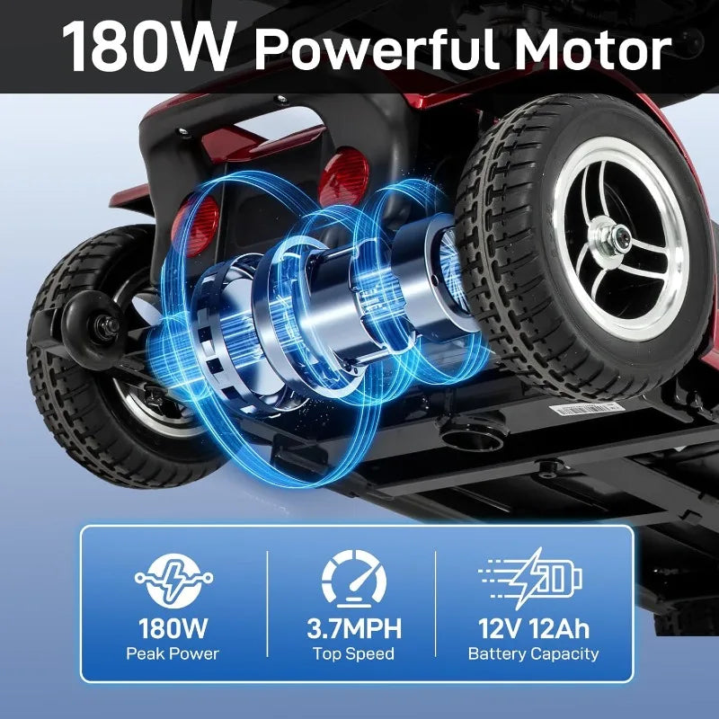 Hign Concerned Compact Power Scooter For Adults Seniors LED