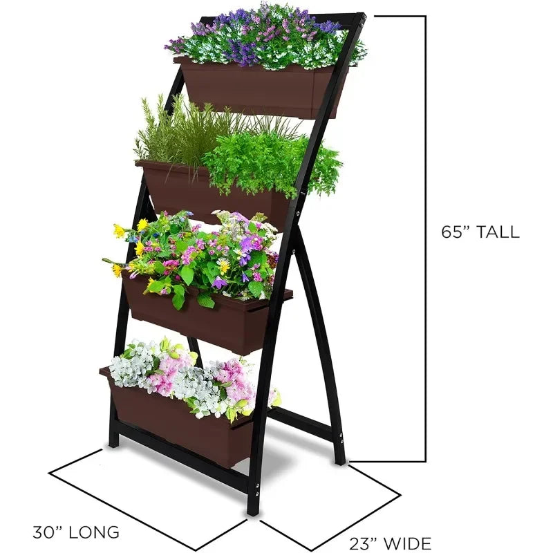 Hign-concerned Raised Garden Bed Vertical Planter 4 Boxes