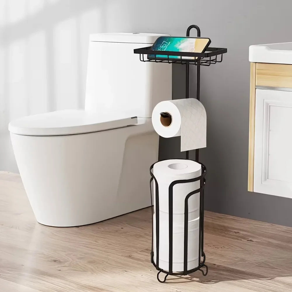 Hign-concerned Toilet Paper Holder Stand Dispenser Shelf
