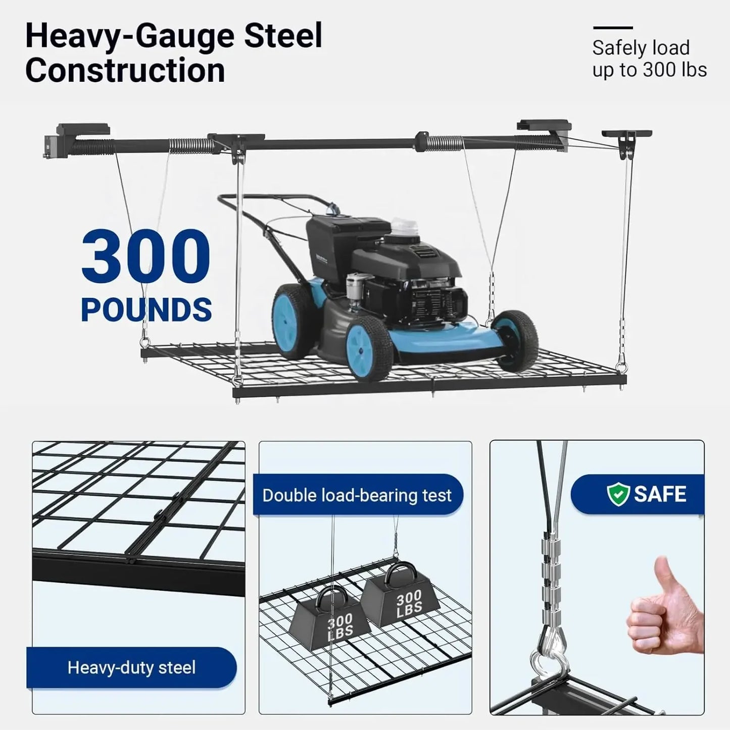 Hign Concerned Garage Ceiling Storage Rack Heavy Duty