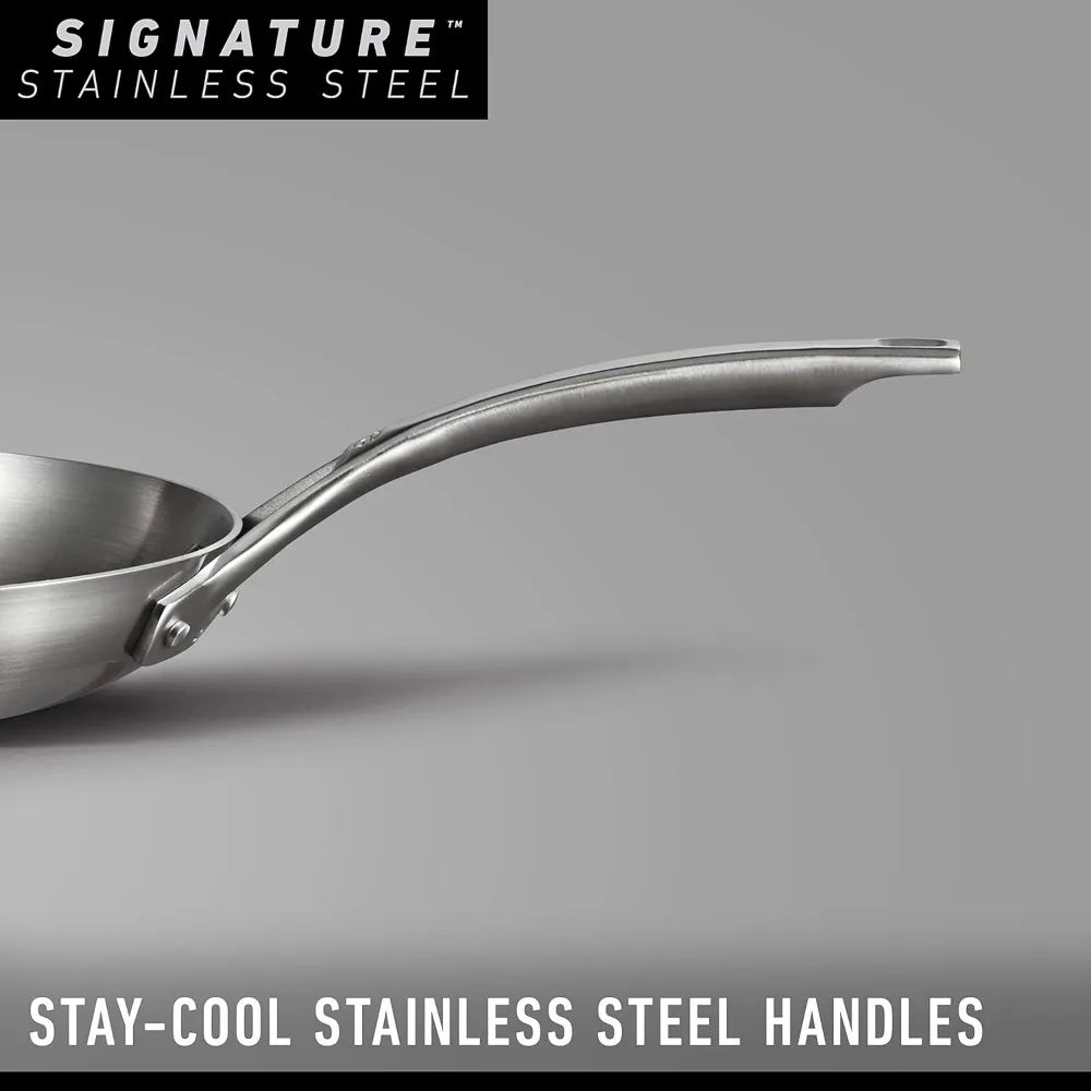 Iosn Stainless Steel Cookware Set With Stay Cool Handles
