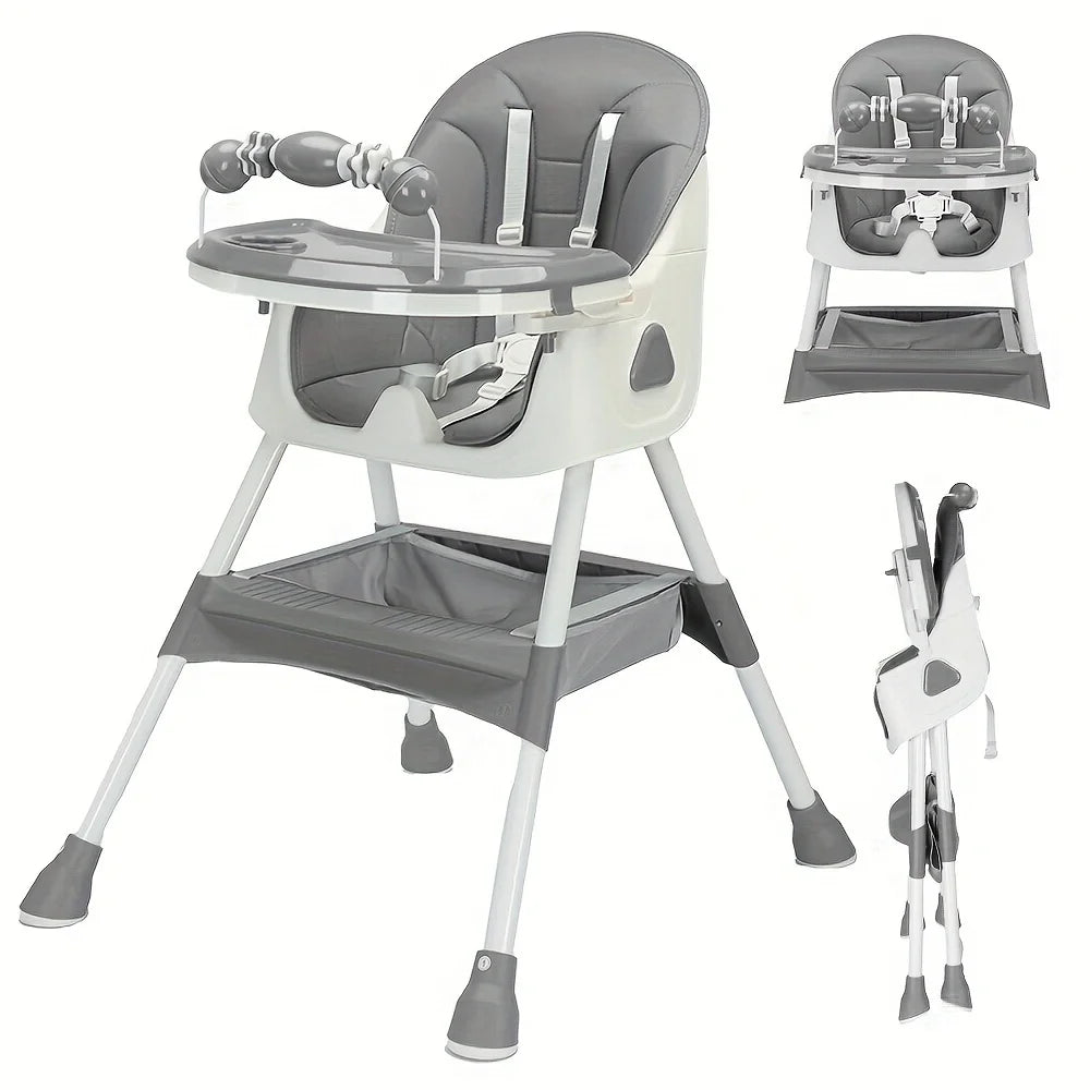 Ubravoo Foldable Baby High Chair With Antislip Pad Toy Rack