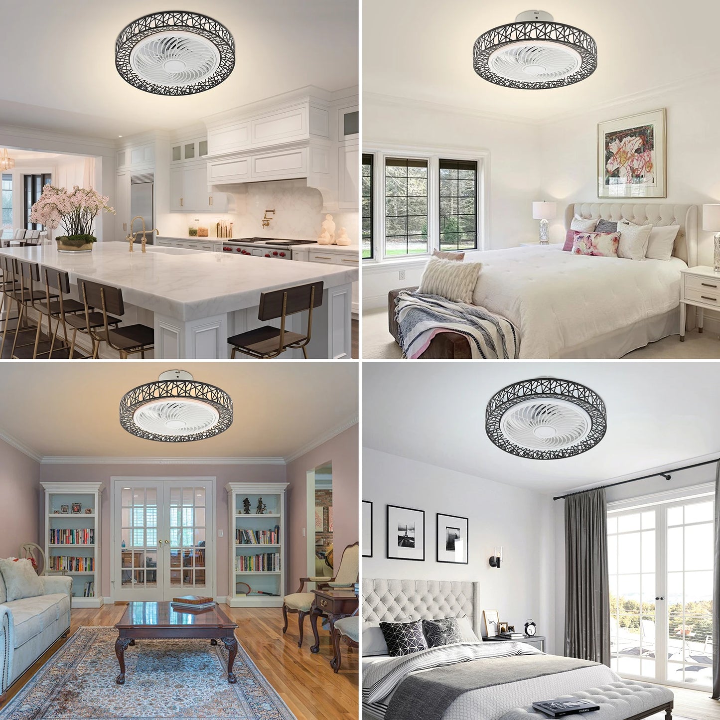 Stylish Ceiling Fan Light: Soft, Adjustable Breeze with Elegant Design for a Warm, Romantic Atmosphere